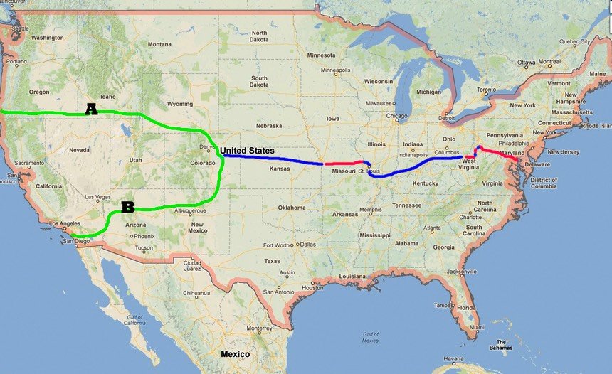 American Dirt usa map route choices